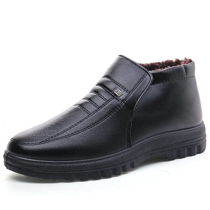 Leatherwork Boots - Plus Size Men's Boots Winter Warm