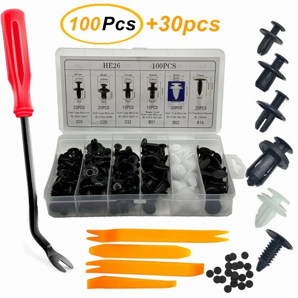 Rivet Setter Tool - New 100pcs Car Plastic Clips Fender