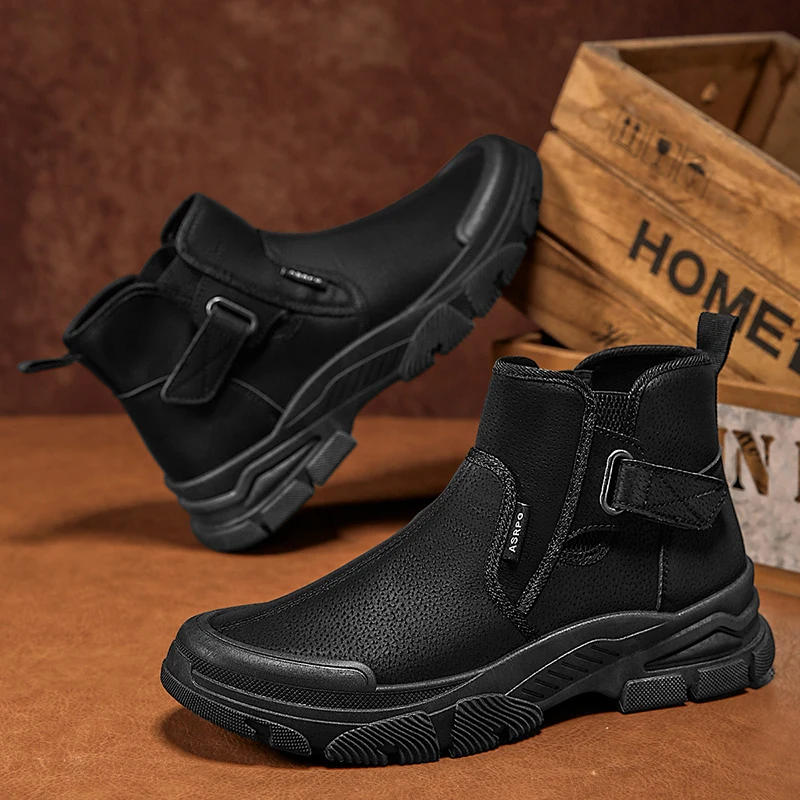 Leatherwork Boots - Autumn Winter Men's Ankle Boots Classic