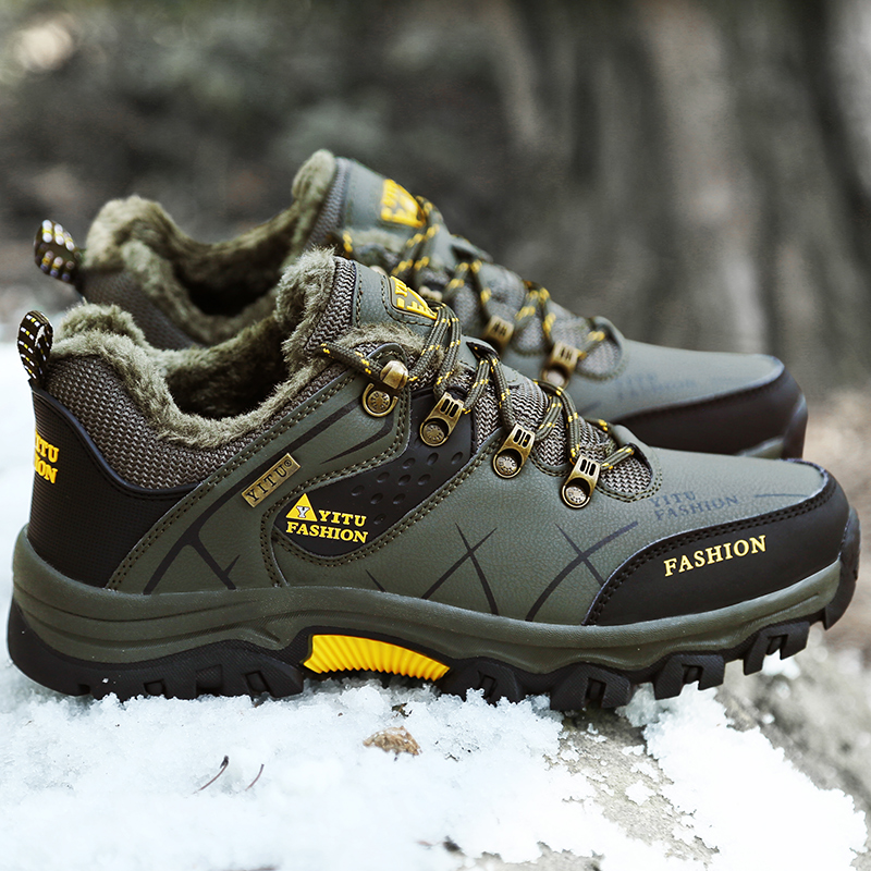 Leatherwork Boots - Brand Men Winter Snow Boots Waterproof
