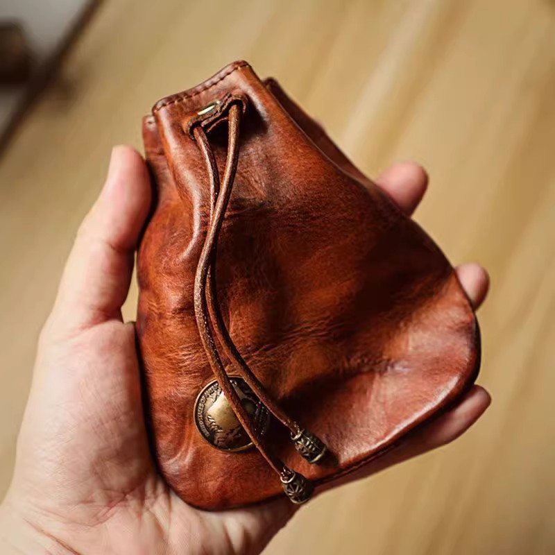 Leatherwork Wallet - Japanese Style Genuine Soft Leather Wallet