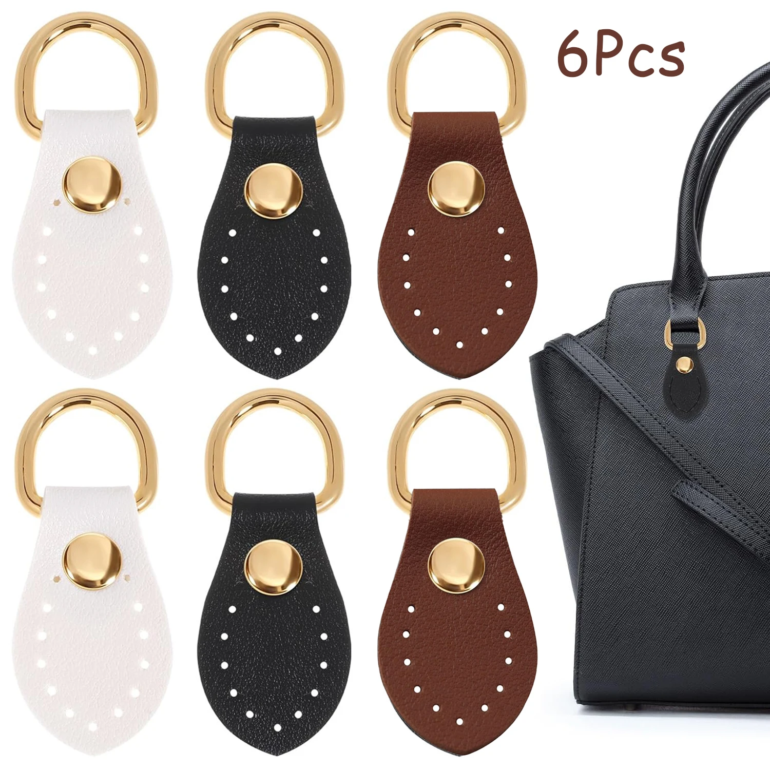 Leatherwork Wallet - 6Pcs Purse Strap Mount Hook for