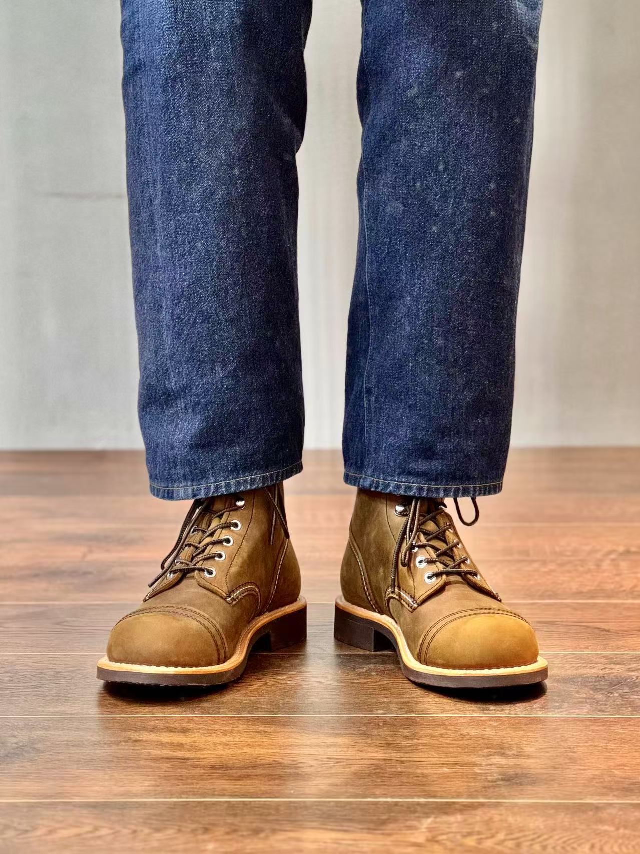 Leatherwork Boots - Real Stitching Heritage Boots Retro Iron