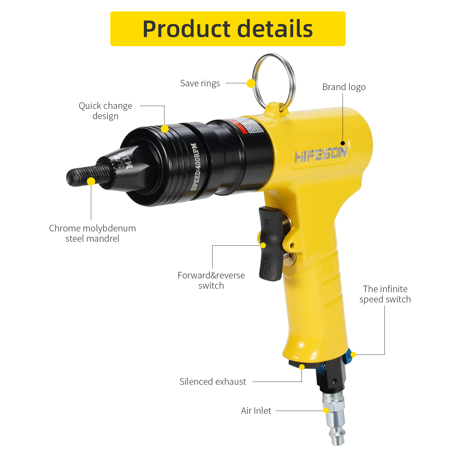 Pneumatic Air Rivet Nut Guns I - Rivet Setter Tool recension och pris