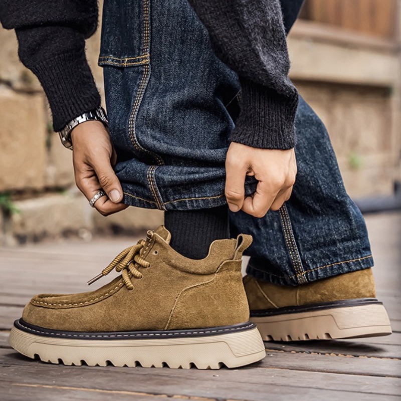 Autumn Men's Luxury Suede Leat - Leather Work Fabric recension och pris