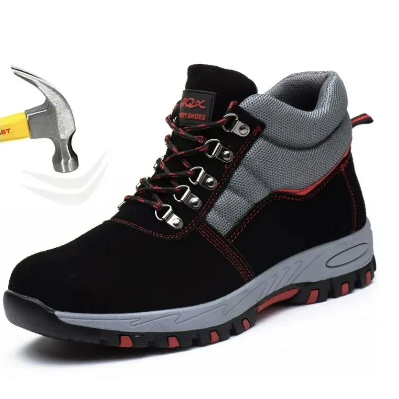High Quality Men Safety Boots  - Leather Work Fabric recension och pris