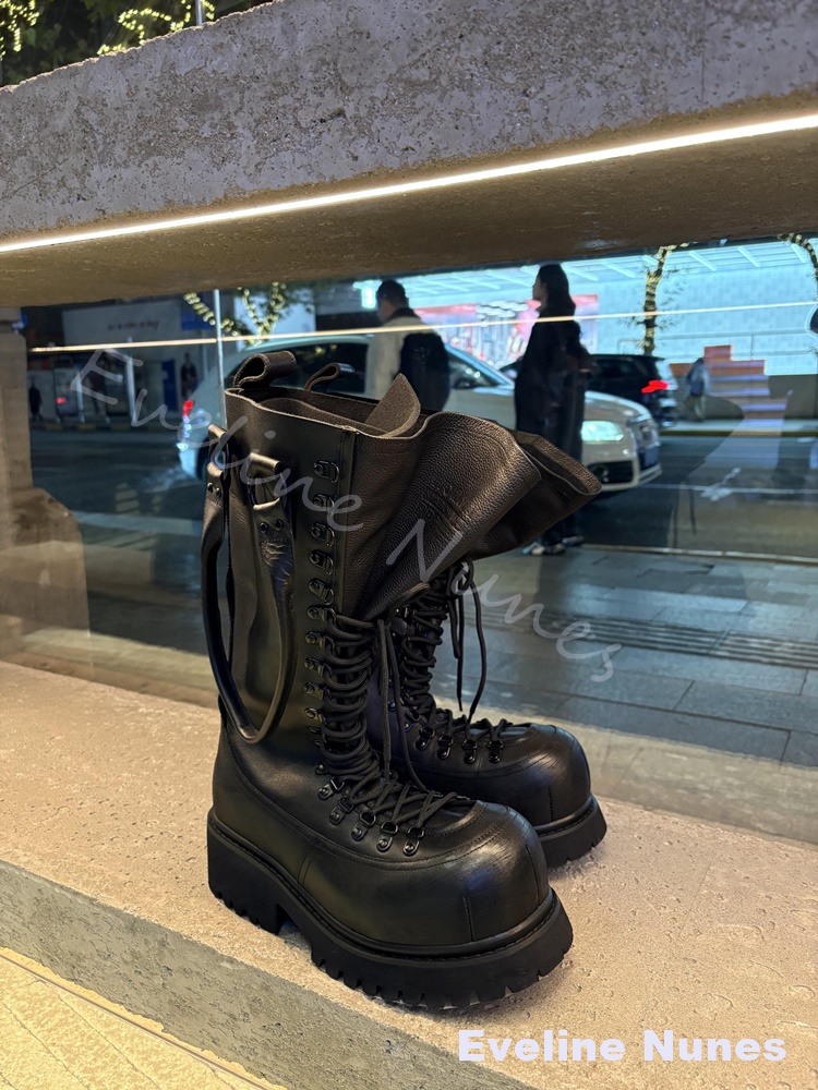 Retro Genuine Leather Motorcyc - Leatherwork Boots recension och pris