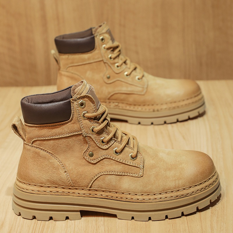 Men's Fashion Spring Platform  - Leather Work Fabric recension och pris
