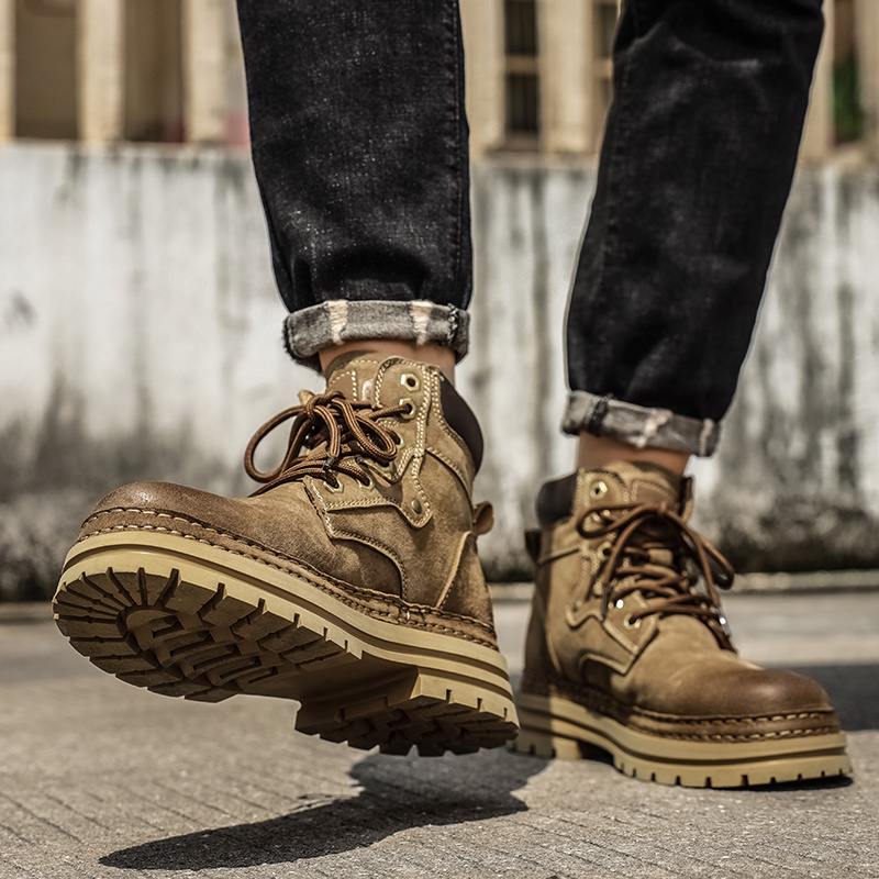 Men's Fashion Spring Platform  - Leather Work Fabric recension och pris
