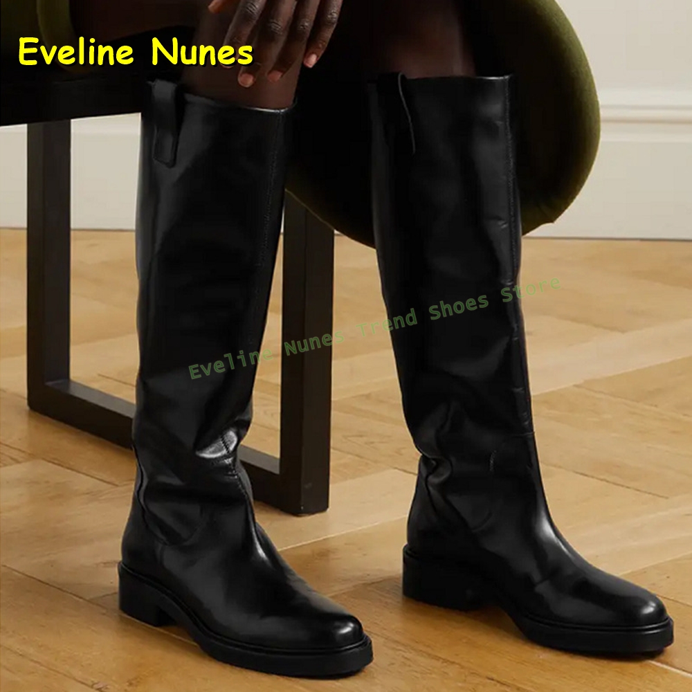 Black Leather Knee High Riding - Leatherwork Boots recension och pris