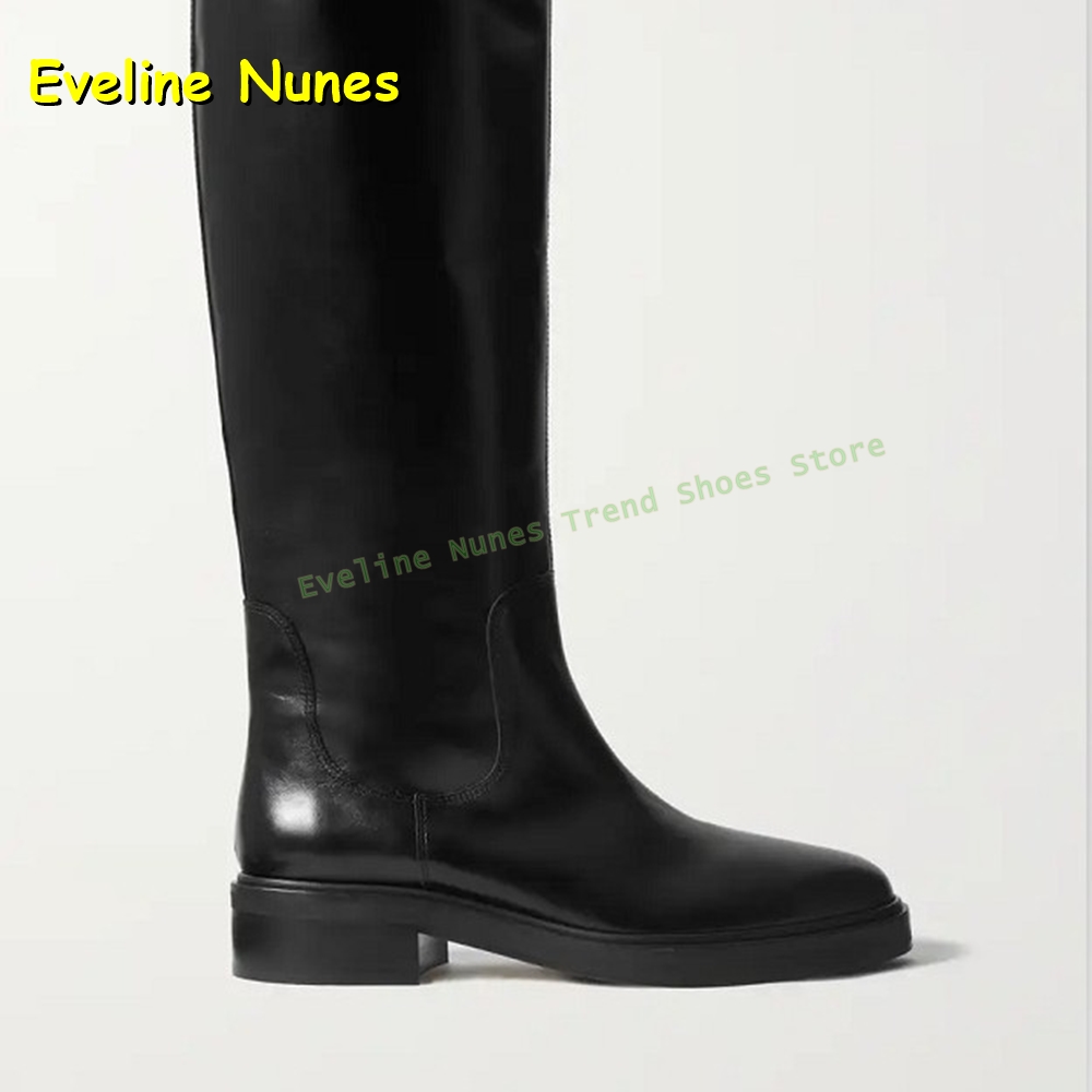 Black Leather Knee High Riding - Leatherwork Boots recension och pris