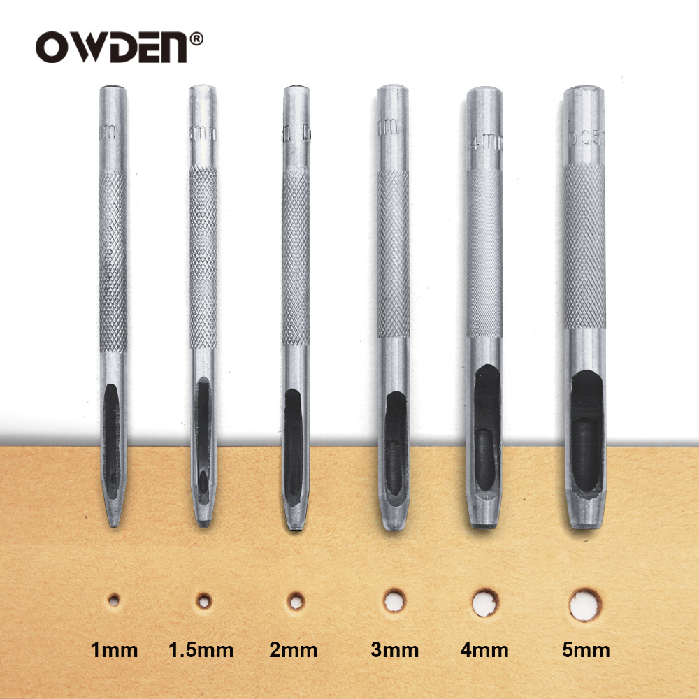 6pcs Leather Hole Punching Too - Rivet Setter Tool recension och pris