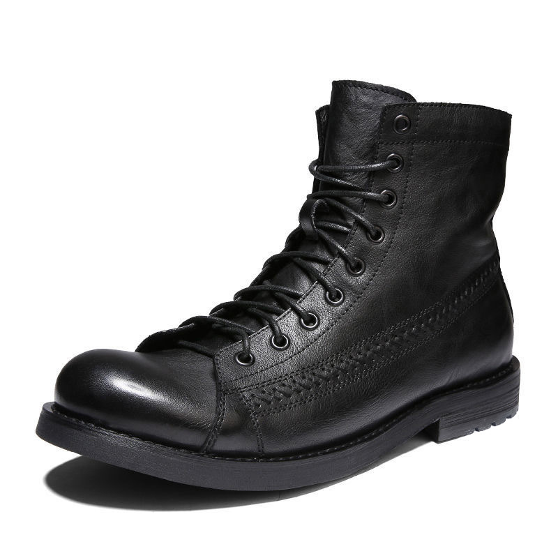 2026 Mens Ankle Boots Classic  - Leather Work Fabric recension och pris