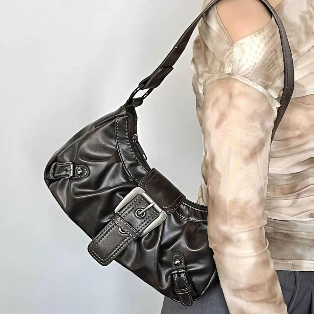 Y2K Retro Pleated Hobo Shoulde - Leatherwork Wallet recension och pris