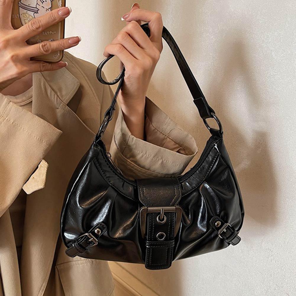 Y2K Retro Pleated Hobo Shoulde - Leatherwork Wallet recension och pris