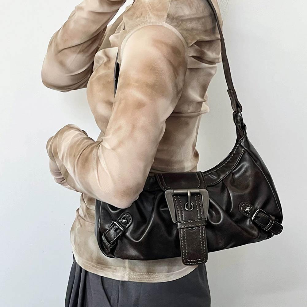 Y2K Retro Pleated Hobo Shoulde - Leatherwork Wallet recension och pris