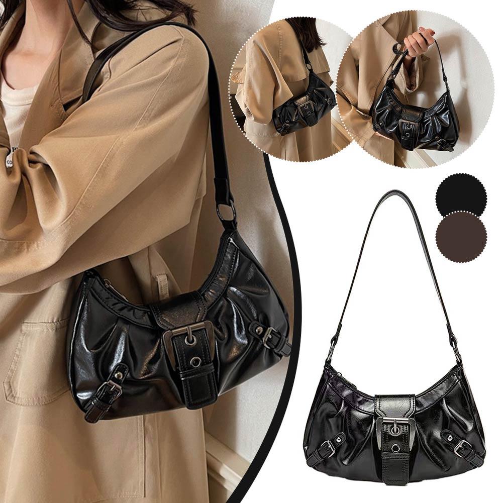 Y2K Retro Pleated Hobo Shoulde - Leatherwork Wallet recension och pris