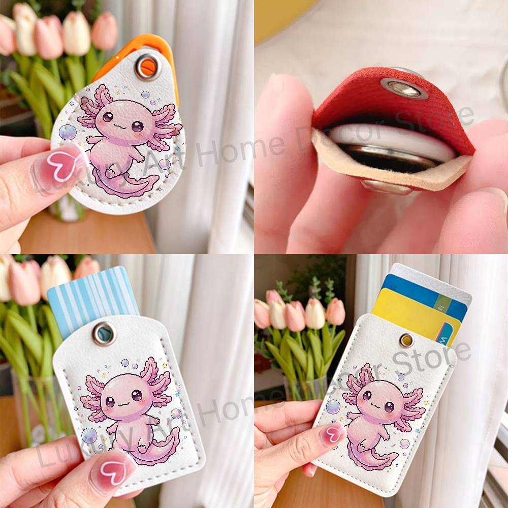 Cute pink A-Axolotl Cartoon Ho - Leather Work Leather recension och pris