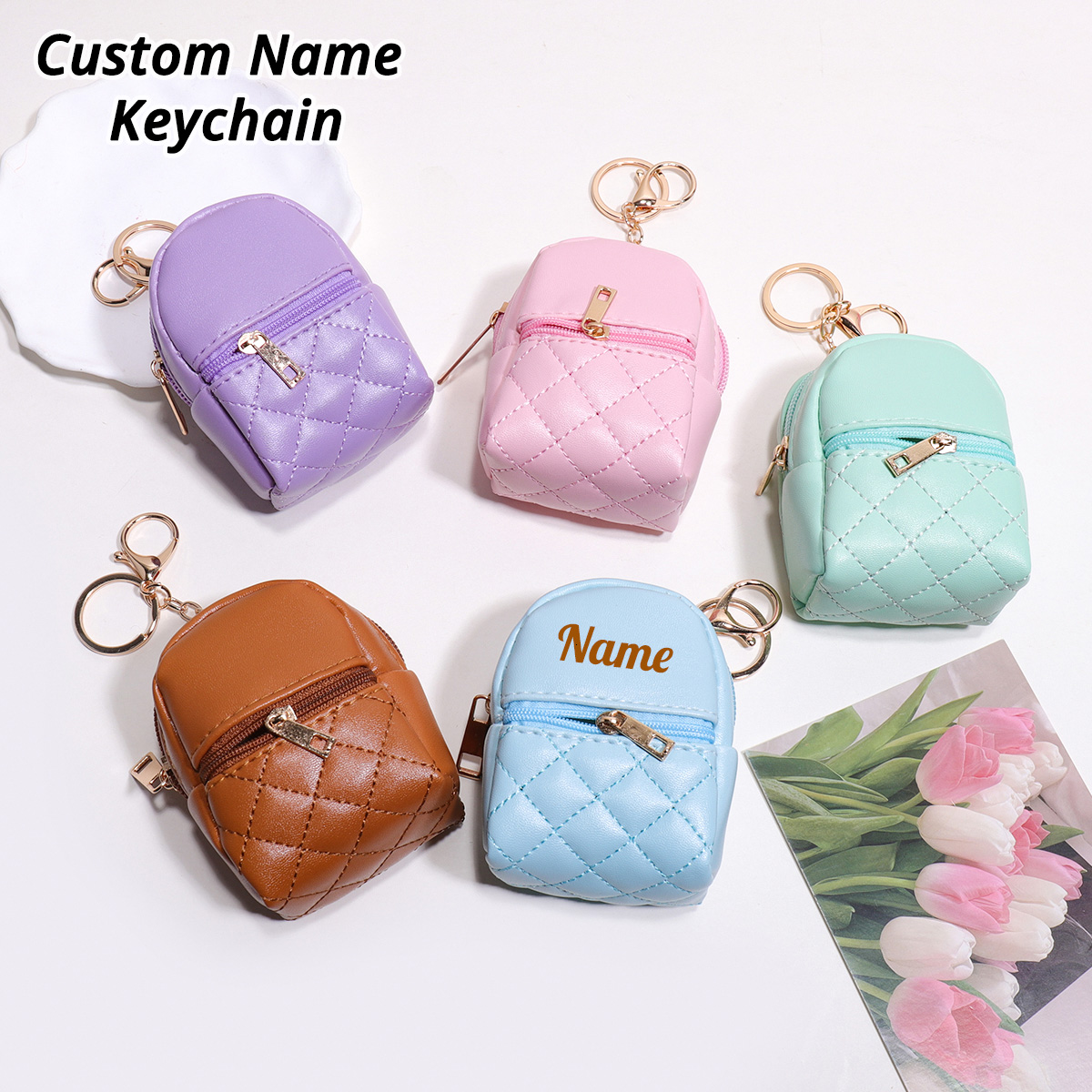Mini Custom Name Keychain Coin - Leatherwork Wallet recension och pris