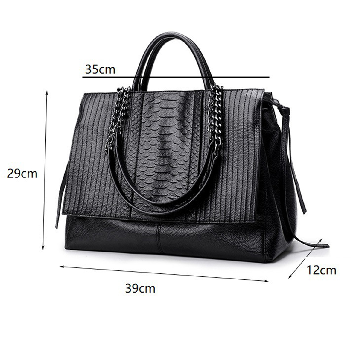 Elegant Tote Bag With Zipper,  - Leatherwork Wallet recension och pris