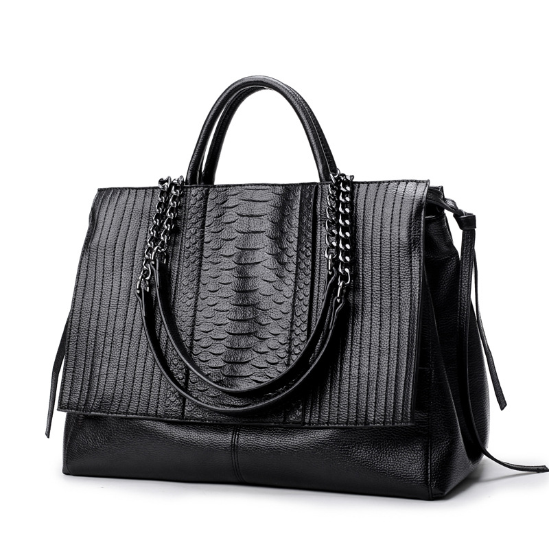 Elegant Tote Bag With Zipper,  - Leatherwork Wallet recension och pris