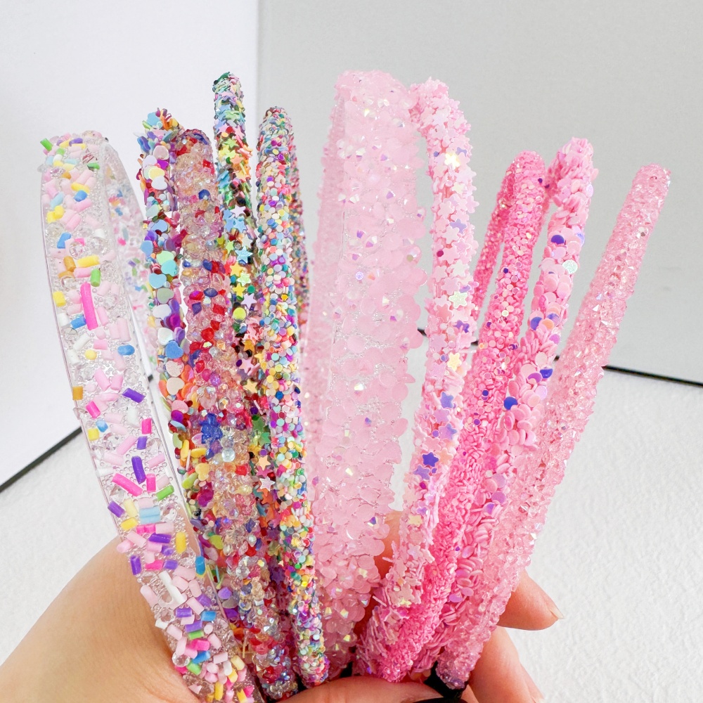 5PCS Glitter Plastic Hairbands - Leatherwork Pony recension och pris