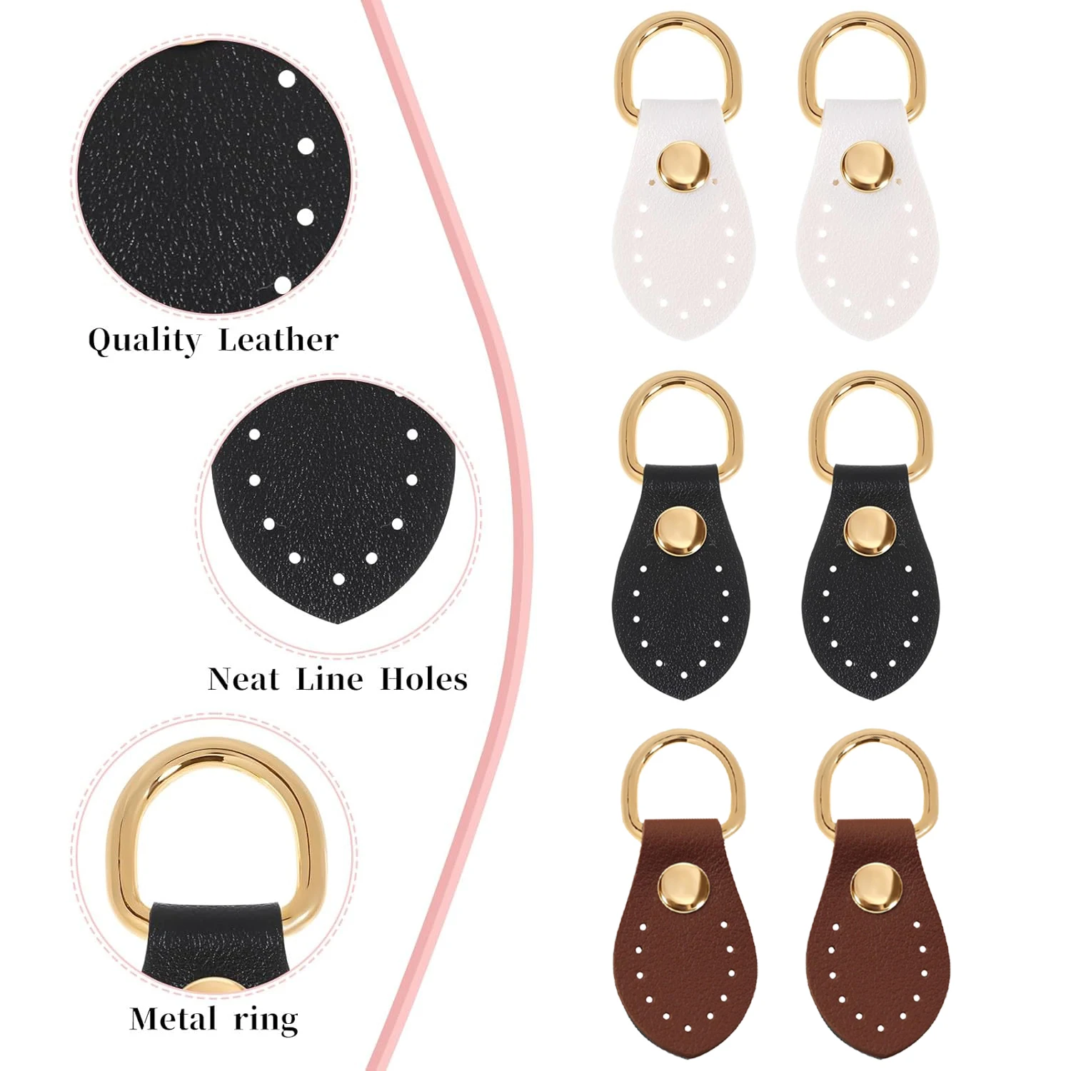 6Pcs Purse Strap Mount Hook fo - Leatherwork Wallet recension och pris