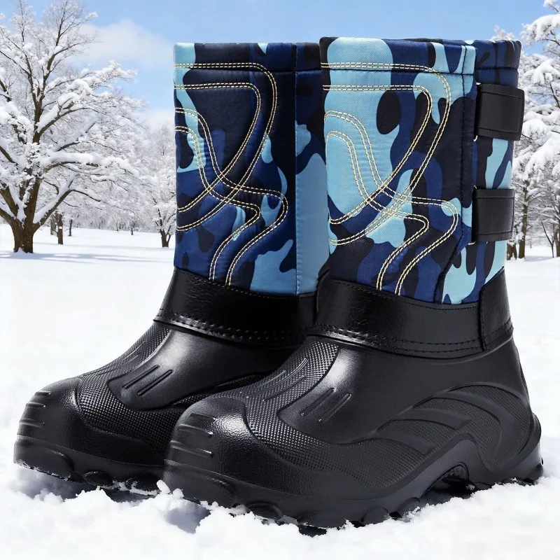 Men Camo High‑Top Winter Snow  - Leatherwork Boots recension och pris