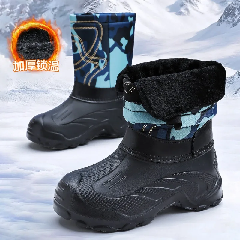 Men Camo High‑Top Winter Snow  - Leatherwork Boots recension och pris
