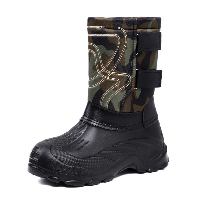 Men Camo High‑Top Winter Snow  - Leatherwork Boots recension och pris