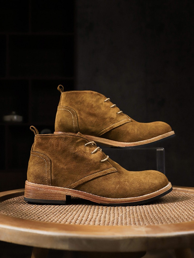 Fashion Versatile Male Lace-Up - Leatherwork Boots recension och pris